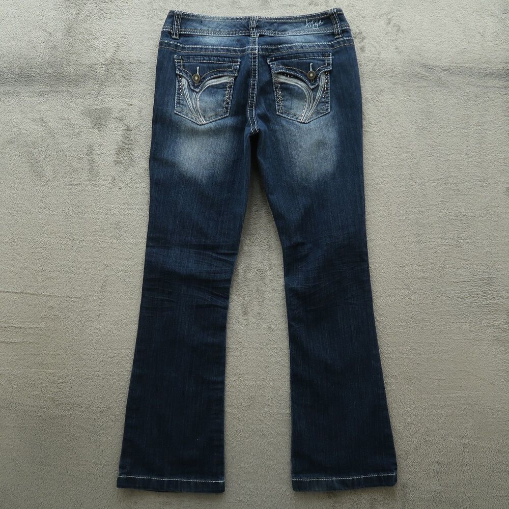 Ariya Jeans Women's Size 9/10 Blue Low-Rise Bootcut Denim 31" Inseam Stretch